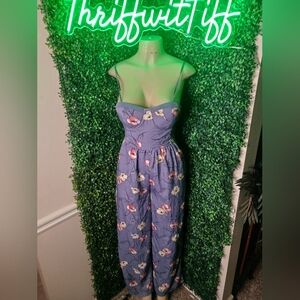 Chic Floral Jumpsuit in Blue